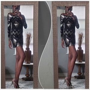 Sequence fitted dress